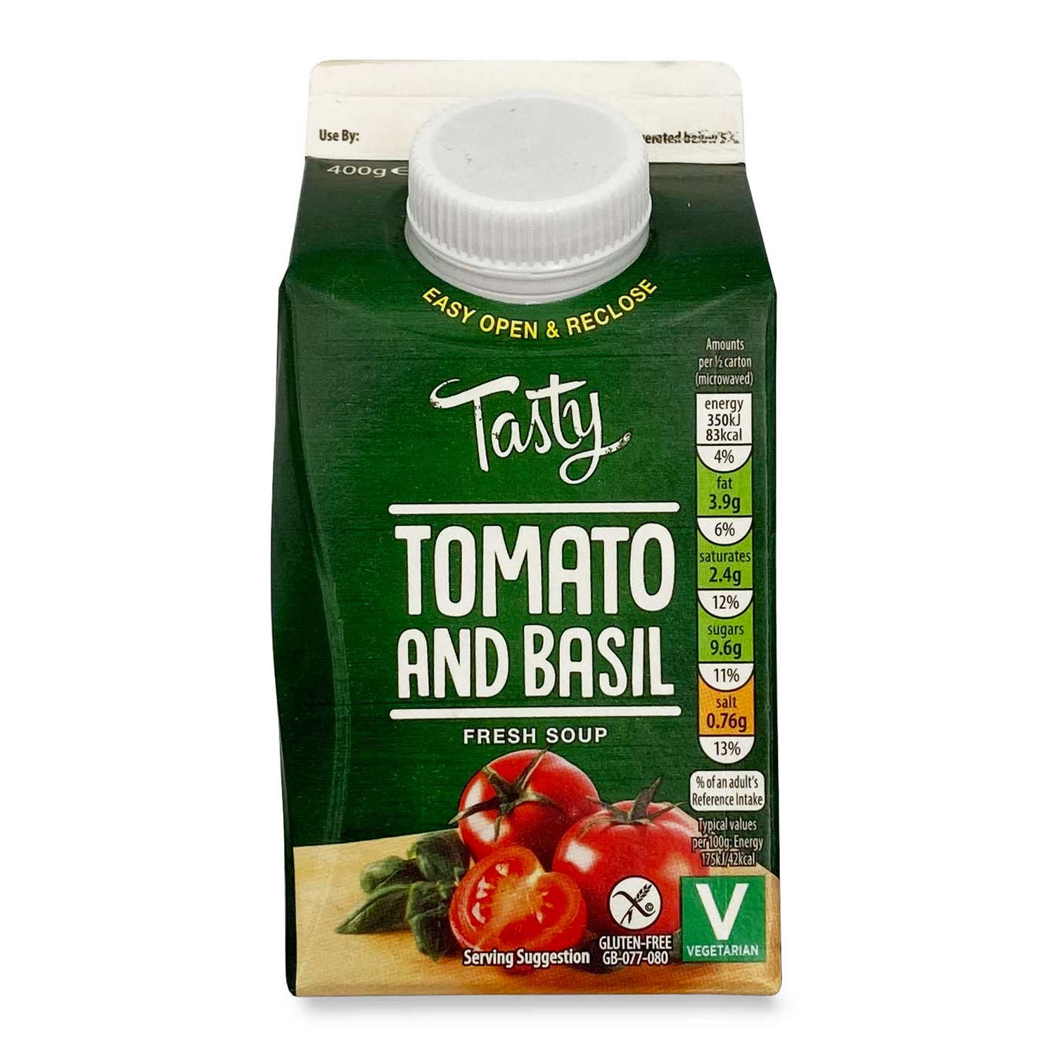 Tomato & Basil Soup 400g Tasty